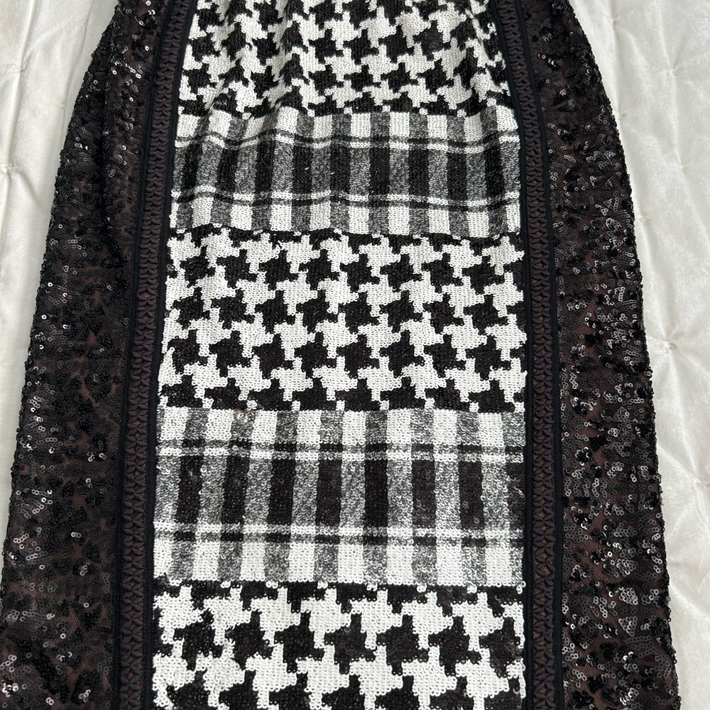 BYRON LARS Sequin Black & WHITE SKIRT